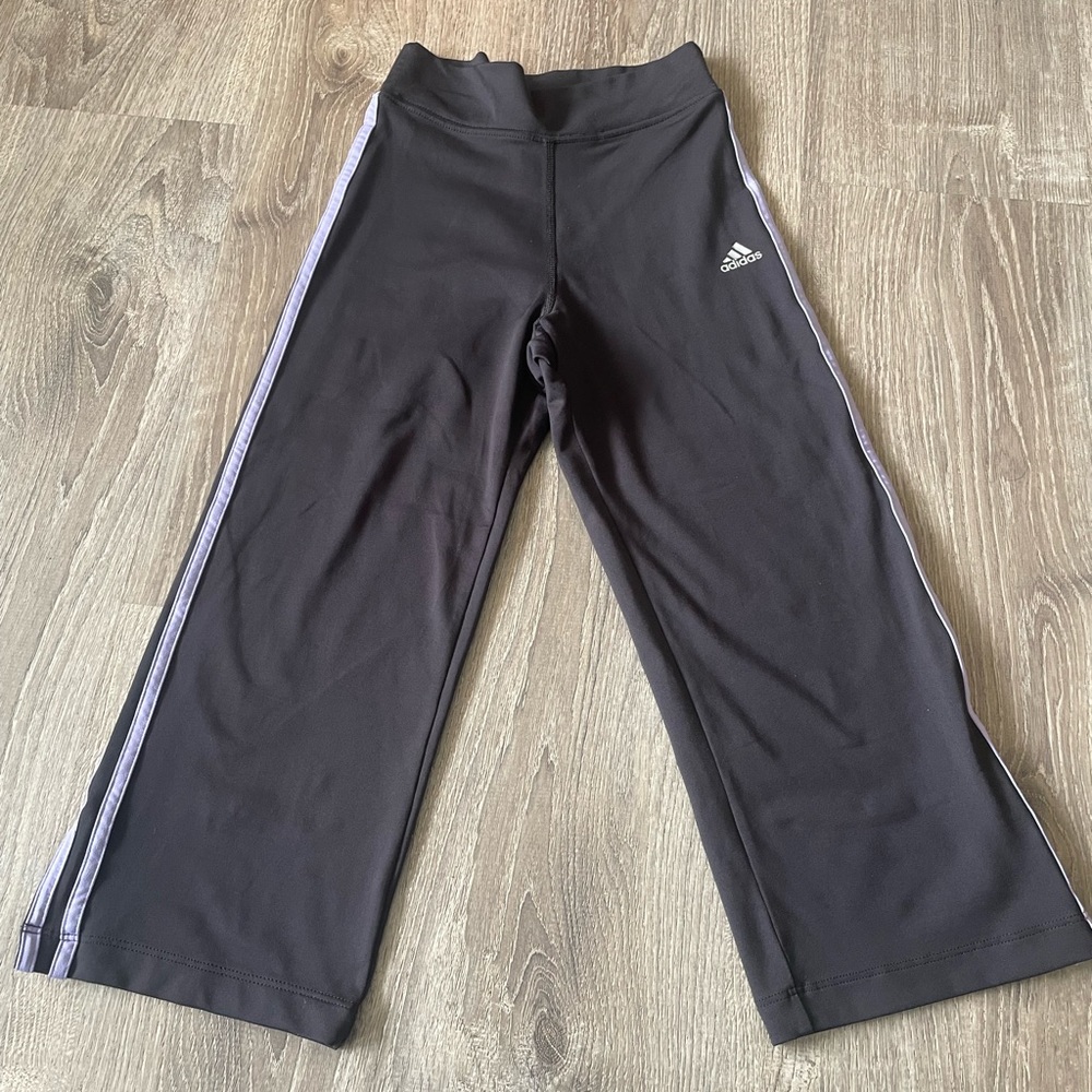 Adidas Climalite Lilac Stripe Girls Small Track Pants